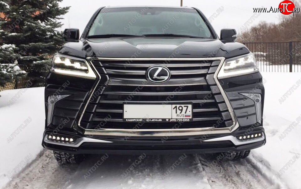 15 199 р. Дневные ходовые огни в накладку бампера Автократ Автократ Lexus LX570 J200 2-ой рестайлинг (2015-2022)  с доставкой в г. Краснодар