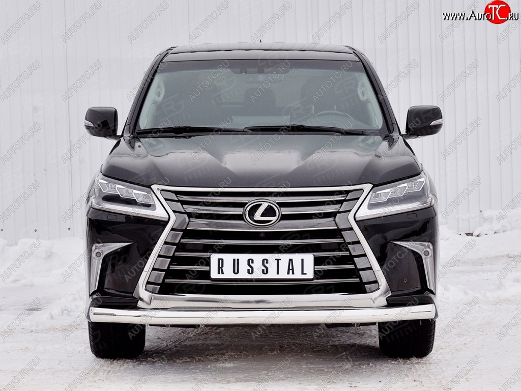 19 899 р. Защита переднего бампера (Ø76 мм, нержавейка) SLITKOFF  Lexus LX450d  J200 (2015-2022) 2-ой рестайлинг  с доставкой в г. Краснодар