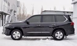 16 799 р. Защита порогов из круглой трубы диаметром 42 мм SLITKOFF  Lexus LX450d  J200 (2015-2022) 2-ой рестайлинг  с доставкой в г. Краснодар. Увеличить фотографию 3