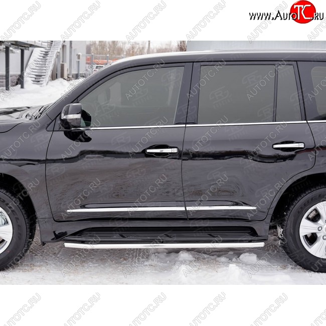 16 799 р. Защита порогов из круглой трубы диаметром 42 SLITKOFF v3  Lexus LX450d  J200 - LX570  J200  с доставкой в г. Краснодар