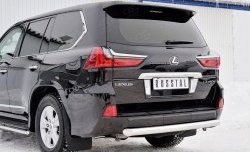 20 599 р. Защита заднего бампера (Ø76 мм, нержавейка, NOT F-SPORT/HERITAGE) SLITKOFF Lexus LX450d J200 2-ой рестайлинг (2015-2022)  с доставкой в г. Краснодар. Увеличить фотографию 4