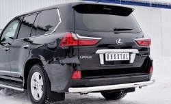 21 449 р. Защита заднего бампера (Ø76 мм, нержавейка) SLITKOFF Lexus LX450d J200 2-ой рестайлинг (2015-2022)  с доставкой в г. Краснодар. Увеличить фотографию 4