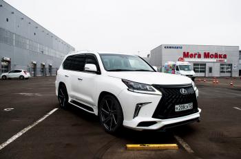 45 999 р. Юбка переднего бампера HEMMES Lexus LX570 J200 2-ой рестайлинг (2015-2022) (Неокрашенная)  с доставкой в г. Краснодар. Увеличить фотографию 2