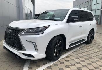 45 999 р. Юбка переднего бампера HEMMES Lexus LX570 J200 2-ой рестайлинг (2015-2022) (Неокрашенная)  с доставкой в г. Краснодар. Увеличить фотографию 3