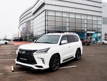 45 999 р. Юбка переднего бампера HEMMES Lexus LX570 J200 2-ой рестайлинг (2015-2022) (Неокрашенная)  с доставкой в г. Краснодар. Увеличить фотографию 7