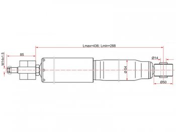 Амортизатор передний LH=RH SAT Lexus (Лексус) LX470 (ЛХ)  J100 (1998-2002), Toyota (Тойота) Land Cruiser (Лэнд)  100 (1998-2007)