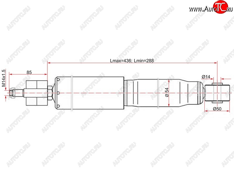 2 579 р. Амортизатор передний LH=RH SAT Toyota Land Cruiser 100 дорестайлинг (1998-2002)  с доставкой в г. Краснодар