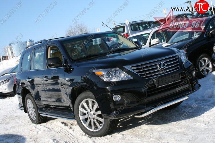 14 309 р. Защита переднего бампера Sport Package Souz-96 (d60) Lexus LX570 J200 дорестайлинг (2007-2012)  с доставкой в г. Краснодар