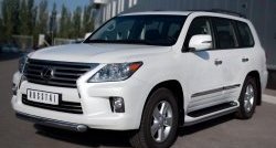 16 749 р. Одинарная защита переднего бампера SLITKOFF диаметром 76 мм Lexus LX570 J200 дорестайлинг (2007-2012)  с доставкой в г. Краснодар. Увеличить фотографию 4