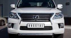 16 749 р. Одинарная защита переднего бампера SLITKOFF диаметром 76 мм Lexus LX570 J200 дорестайлинг (2007-2012)  с доставкой в г. Краснодар. Увеличить фотографию 1