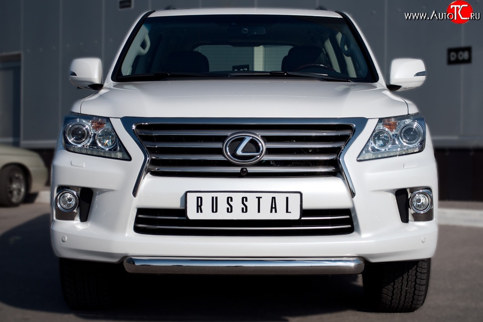 16 749 р. Одинарная защита переднего бампера SLITKOFF диаметром 76 мм Lexus LX570 J200 дорестайлинг (2007-2012)  с доставкой в г. Краснодар