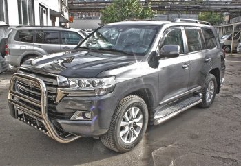 27 999 р. Защита переднего бампера WINBO (Ø76 мм, нержавейка) Lexus LX570 J200 дорестайлинг (2007-2012)  с доставкой в г. Краснодар. Увеличить фотографию 2