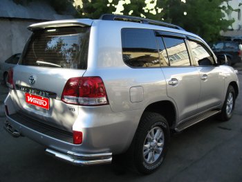 10 999 р. Защита заднего бампера WINBO (уголки, Ø76 и 38 мм, нержавейка) Toyota Land Cruiser 200 дорестайлинг (2007-2012)  с доставкой в г. Краснодар. Увеличить фотографию 5