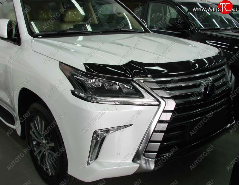 3 169 р. Дефлектор капота SIM  Lexus LX570  J200 (2015-2022) 2-ой рестайлинг  с доставкой в г. Краснодар