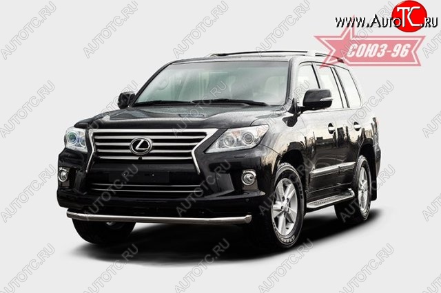 1 043 р. Защита переднего бампера труба d76 SOUZ_96 Lexus LX570 J200 1-ый рестайлинг (2012-2015)  с доставкой в г. Краснодар