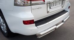 17 999 р. Защита заднего бампера (2 трубы Ø76 и 42 мм, нержавейка) SLITKOFF Lexus LX570 J200 1-ый рестайлинг (2012-2015)  с доставкой в г. Краснодар. Увеличить фотографию 2