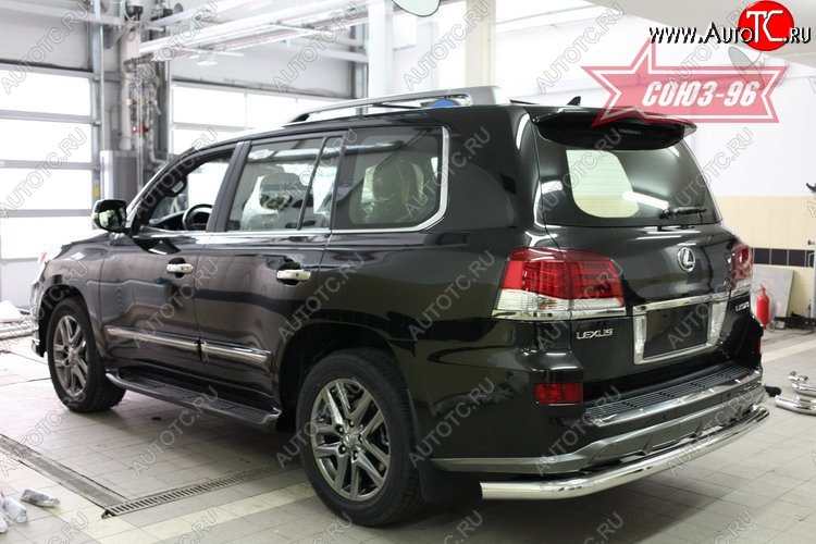 5 849 р. Защита заднего бампера Sport Souz-96 (d76) Lexus LX570 J200 1-ый рестайлинг (2012-2015)  с доставкой в г. Краснодар