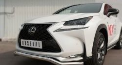 17 949 р. Защита переднего бампера (Ø63 мм волна, нержавейка, F-SPORT) SLITKOFF  Lexus NX200T  Z10 (2014-2017)  с доставкой в г. Краснодар. Увеличить фотографию 2