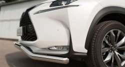 17 949 р. Защита переднего бампера (Ø63 мм волна, нержавейка, F-SPORT) SLITKOFF  Lexus NX200T  Z10 (2014-2017)  с доставкой в г. Краснодар. Увеличить фотографию 3