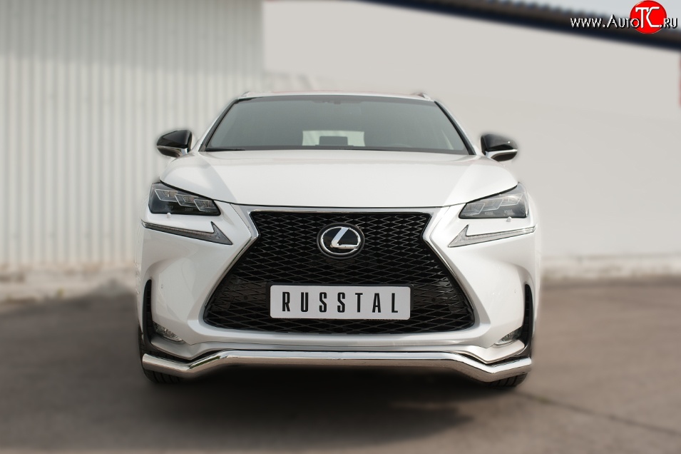 17 949 р. Защита переднего бампера (Ø63 мм волна, нержавейка, F-SPORT) SLITKOFF  Lexus NX200T  Z10 (2014-2017)  с доставкой в г. Краснодар