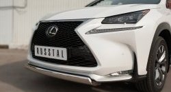 17 299 р. Защита переднего бампера (Ø75х42 мм, нержавейка, F-SPORT) Russtal Lexus NX200T Z10 (2014-2017)  с доставкой в г. Краснодар. Увеличить фотографию 2