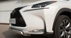 17 299 р. Защита переднего бампера (Ø75х42 мм, нержавейка, F-SPORT) Russtal Lexus NX200T Z10 (2014-2017)  с доставкой в г. Краснодар. Увеличить фотографию 3