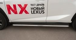 24 749 р. Широкая защита порогов F SPORT Russtal Lexus NX200T Z10 (2014-2017) (Текстура поверхности листа №1)  с доставкой в г. Краснодар. Увеличить фотографию 3