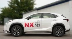 24 749 р. Широкая защита порогов F SPORT Russtal Lexus NX200T Z10 (2014-2017) (Текстура поверхности листа №1)  с доставкой в г. Краснодар. Увеличить фотографию 4