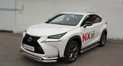 24 749 р. Широкая защита порогов F SPORT Russtal Lexus NX200T Z10 (2014-2017) (Текстура поверхности листа №1)  с доставкой в г. Краснодар. Увеличить фотографию 7