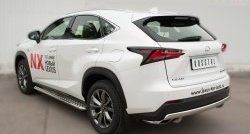 16 849 р. Защита заднего бампера (Ø75x42 мм, нержавейка, F-Sport) Russtal Lexus NX200T Z10 (2014-2017)  с доставкой в г. Краснодар. Увеличить фотографию 4