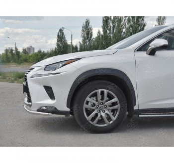 17 599 р. Защита переднего бампера (Ø42 мм, нержавейка) SLITKOFF  Lexus NX300h  Z10 (2014-2017) дорестайлинг  с доставкой в г. Краснодар. Увеличить фотографию 2