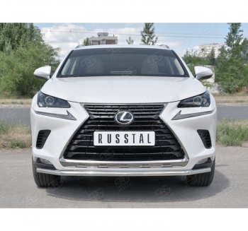 17 599 р. Защита переднего бампера (Ø42 мм, нержавейка) SLITKOFF  Lexus NX300h  Z10 (2014-2017) дорестайлинг  с доставкой в г. Краснодар. Увеличить фотографию 4