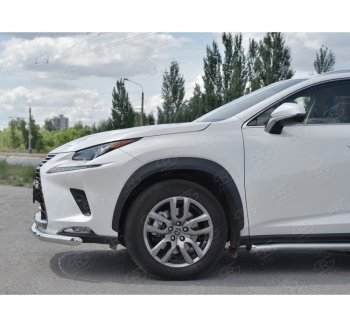 17 849 р. Защита переднего бампера (Ø63 мм, нержавейка) SLITKOFF  Lexus NX300h  Z10 (2014-2017) дорестайлинг  с доставкой в г. Краснодар. Увеличить фотографию 2