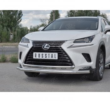 17 849 р. Защита переднего бампера (Ø63 мм, нержавейка) SLITKOFF  Lexus NX300h  Z10 (2014-2017) дорестайлинг  с доставкой в г. Краснодар. Увеличить фотографию 3