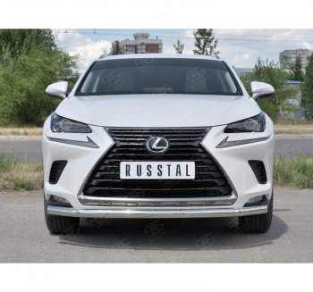 17 849 р. Защита переднего бампера (Ø63 мм, нержавейка) SLITKOFF  Lexus NX300h  Z10 (2014-2017) дорестайлинг  с доставкой в г. Краснодар. Увеличить фотографию 4