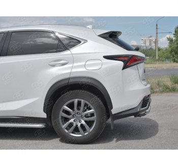 19 849 р. Защита заднего бампера (Ø63 мм, нержавейка) SLITKOFF Lexus NX300h Z10 дорестайлинг (2014-2017)  с доставкой в г. Краснодар. Увеличить фотографию 2