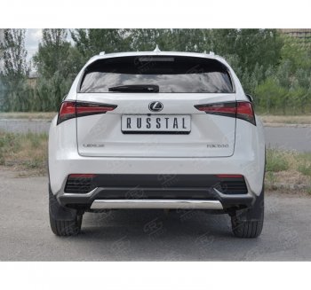 9 649 р. Защита заднего бампера (Ø75х42 мм, нержавейка) Russtal Lexus NX300h Z10 дорестайлинг (2014-2017)  с доставкой в г. Краснодар. Увеличить фотографию 4