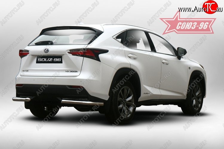 11 519 р. Защита заднего бампера из двух боковых уголков (d60) Souz-96 Lexus NX300h Z10 дорестайлинг (2014-2017)  с доставкой в г. Краснодар