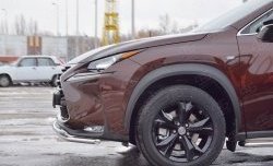 14 949 р. Защита переднего бампера (2 трубыØ42 мм, нержавейка) SLITKOFF Lexus NX200 Z10 дорестайлинг (2014-2017)  с доставкой в г. Краснодар. Увеличить фотографию 3