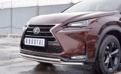 14 949 р. Защита переднего бампера (2 трубыØ42 мм, нержавейка) SLITKOFF Lexus NX200 Z10 дорестайлинг (2014-2017)  с доставкой в г. Краснодар. Увеличить фотографию 4