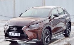 16 499 р. Защита переднего бампера (Ø42 мм, волна, нержавейка) SLITKOFF  Lexus NX200  Z10 (2014-2017) дорестайлинг  с доставкой в г. Краснодар. Увеличить фотографию 2