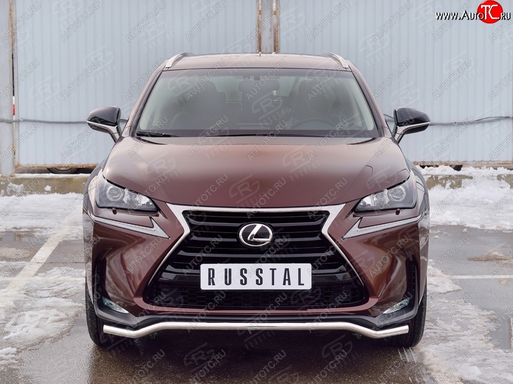 16 499 р. Защита переднего бампера (Ø42 мм, волна, нержавейка) SLITKOFF  Lexus NX200  Z10 (2014-2017) дорестайлинг  с доставкой в г. Краснодар