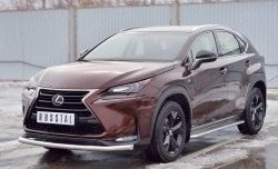 17 999 р. Защита переднего бампера (Ø63 мм, нержавейка) SLITKOFF  Lexus NX200  Z10 (2014-2017) дорестайлинг  с доставкой в г. Краснодар. Увеличить фотографию 2