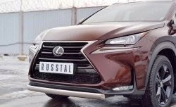 11 249 р. Защита переднего бампера (Ø75х42 мм, нержавейка) Russtal Lexus NX200 Z10 дорестайлинг (2014-2017)  с доставкой в г. Краснодар. Увеличить фотографию 4