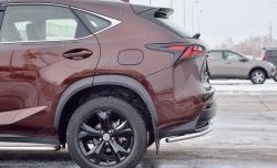 15 999 р. Защита заднего бампера (Ø42 мм уголки, нержавейка) SLITKOFF  Lexus NX200  Z10 (2014-2017) дорестайлинг  с доставкой в г. Краснодар. Увеличить фотографию 4