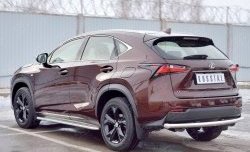 17 999 р. Защита заднего бампера (Ø63 мм, нержавейка) SLITKOFF  Lexus NX200  Z10 (2014-2017) дорестайлинг  с доставкой в г. Краснодар. Увеличить фотографию 2