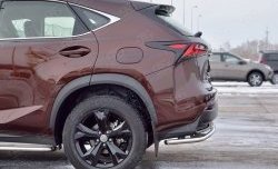 17 999 р. Защита заднего бампера (Ø63 мм, нержавейка) SLITKOFF  Lexus NX200  Z10 (2014-2017) дорестайлинг  с доставкой в г. Краснодар. Увеличить фотографию 3