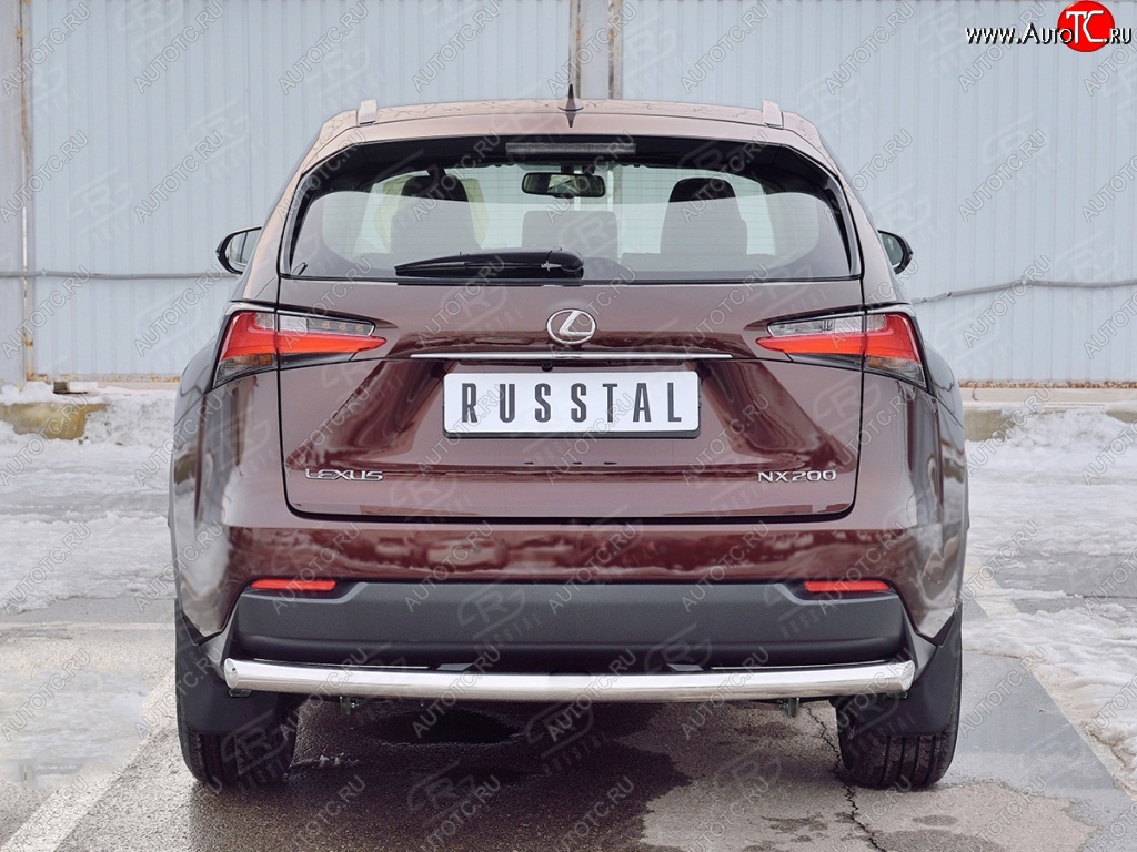 17 999 р. Защита заднего бампера (Ø63 мм, нержавейка) SLITKOFF  Lexus NX200  Z10 (2014-2017) дорестайлинг  с доставкой в г. Краснодар