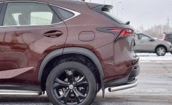 14 699 р. Защита заднего бампера (Ø63 мм уголки, нержавейка) SLITKOFF Lexus NX200 Z10 дорестайлинг (2014-2017)  с доставкой в г. Краснодар. Увеличить фотографию 3