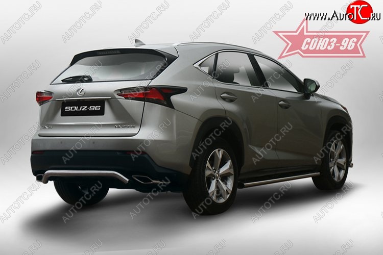 13 679 р. Защита заднего бампера (F-Sport) Souz-96 (d60) Lexus NX200T Z10 (2014-2017)  с доставкой в г. Краснодар